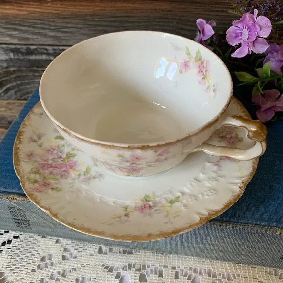 C.H. Field Haviland Limoges Teacup + Saucer - Picture 4 of 5